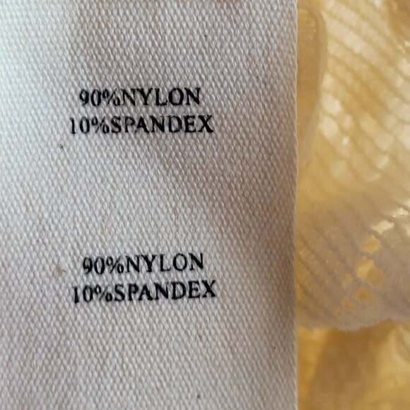 Steve Madden Lace Tunic Top Blouse Cream Sz Small Sheer See Through Peplum Hem - Picture 7 of 8